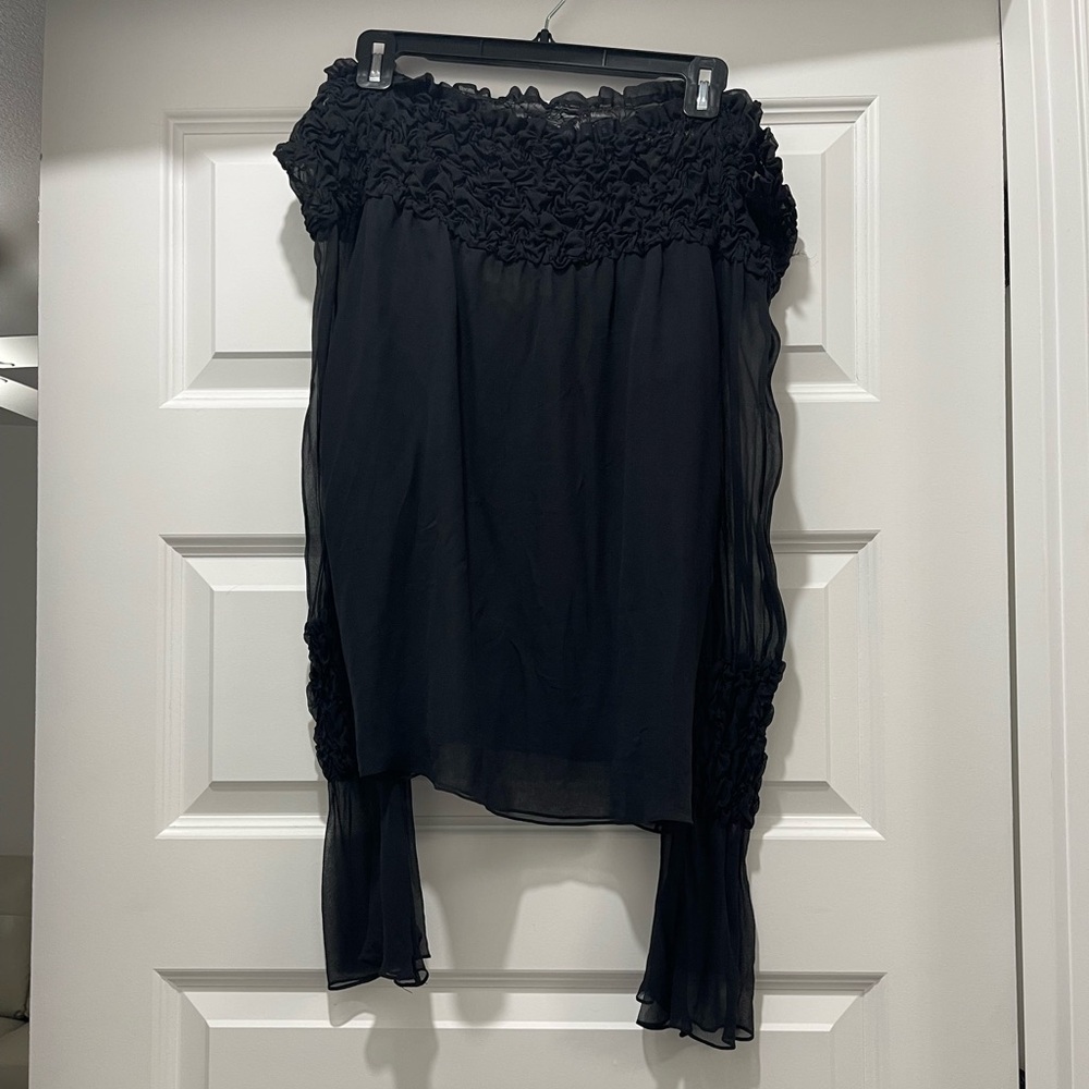 Chic Black High Low Women's Top